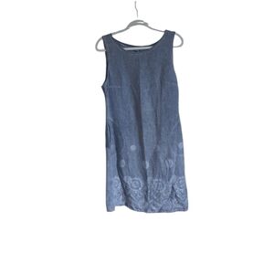 Blue Sleeveless Sheath Mini Dress